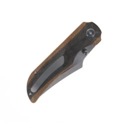 Tuya Wolf Folding Knife Brown G-Carta Micarta Handle M390 Harpoon Plain Edge Satin Finish T1745-D -White Mountain Knives Tuya T1745 D04 31323.1736439457