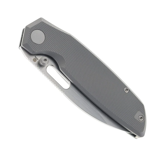 White Mountain Knives Sailfin Folding Knife Dark Gray Titanium Handle Satin/Stonewashed Elmax Blade 3 White Mountain Knives Sailfin Folding Knife Dark Gray Titanium Handle Satin/Stonewashed Elmax Blade - Image 3