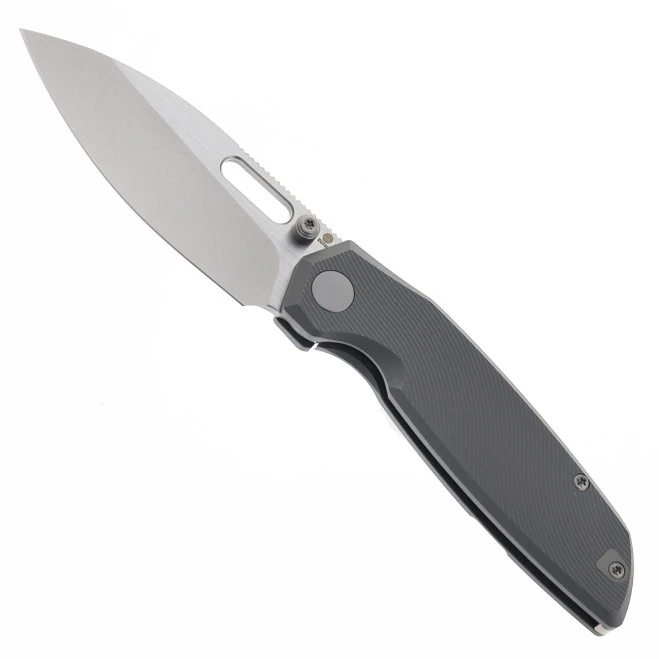 White Mountain Knives Sailfin Folding Knife Dark Gray Titanium Handle Satin/Stonewashed Elmax Blade 1 White Mountain Knives Sailfin Folding Knife Dark Gray Titanium Handle Satin/Stonewashed Elmax Blade