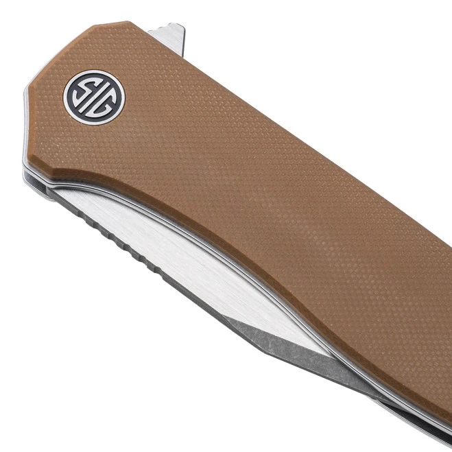 Eikonic Sig Sauer Xiphos Coyote Brown G10 Handle Satin Nitro-V Blade Folding Knife XI6SBRN 3 Eikonic Sig Sauer Xiphos Coyote Brown G10 Handle Satin Nitro-V Blade Folding Knife XI6SBRN - Image 3
