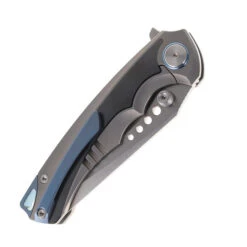 Yangge Folding Knife Gray/Black Titanium/Zirconium Handle Elmax Plain Edge YG006-Grey-Black -White Mountain Knives YANGGE YG006BK 03 47088.1743016146