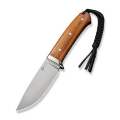 Civivi Cloud Peak Fixed Blade Knife Guibourtia Wood Handle Nitro-V Drop Point Plain Edge Satin Finish C23044-3
