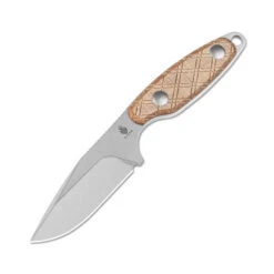 Kizer Muskrat Fixed Blade Knife Brown Micarta Handle 154CM Plain Edge 1064C1