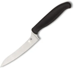 Spyderco Z-Cut Kitchen Knife Black Polypropylene Handle CTS-BD1 Plain Edge Satin Finish K14PBK