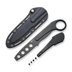 Civivi Varius Fixed Blade Knife Black G10 Handle D2 Plain Edge Black Stonewash Finish C22009C-1