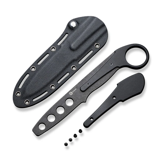 Civivi Varius Fixed Blade Knife Black G10 Handle D2 Plain Edge Black Stonewash Finish C22009C-1 1 Civivi Varius Fixed Blade Knife Black G10 Handle D2 Plain Edge Black Stonewash Finish C22009C-1