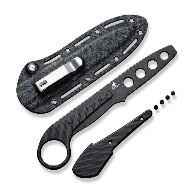 Civivi Varius Fixed Blade Knife Black G10 Handle D2 Plain Edge Black Stonewash Finish C22009C-1 2 Civivi Varius Fixed Blade Knife Black G10 Handle D2 Plain Edge Black Stonewash Finish C22009C-1 - Image 2