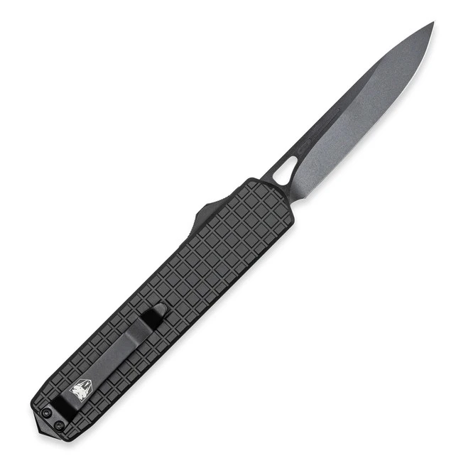 CobraTec Large Black Mamba OTF Auto Knife Black Aluminum Handle D2 Plain Black Blade CTBM 2 CobraTec Large Black Mamba OTF Auto Knife Black Aluminum Handle D2 Plain Black Blade CTBM - Image 2