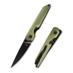 Kizer Shot Folding Knife Green Aluminum Handle 154CM Plain Black Blade V3677C2 -White Mountain Knives bgg 1 87151.1733245532
