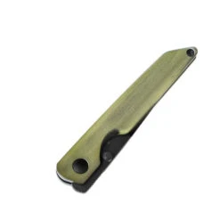 Kizer Shot Folding Knife Green Aluminum Handle 154CM Plain Black Blade V3677C2 -White Mountain Knives bgg 3 67767.1733245532