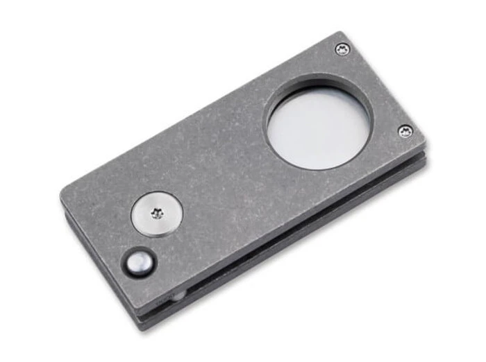 Discontinued Boker Auto Cigar Cutter Gray Titanium Handle 9Cr13CoMoV Plain Edge 01BO513 3 Discontinued Boker Auto Cigar Cutter Gray Titanium Handle 9Cr13CoMoV Plain Edge 01BO513 - Image 3