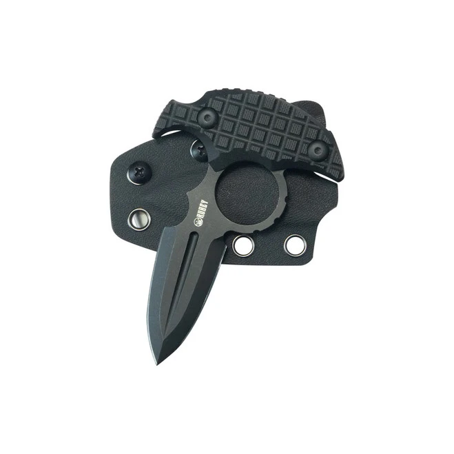 Kubey Cavy Fixed Blade Knife Black G10 Handle 14C28N Spear Point Plain Edge Blackwash Finish KU403B 3 Kubey Cavy Fixed Blade Knife Black G10 Handle 14C28N Spear Point Plain Edge Blackwash Finish KU403B - Image 3