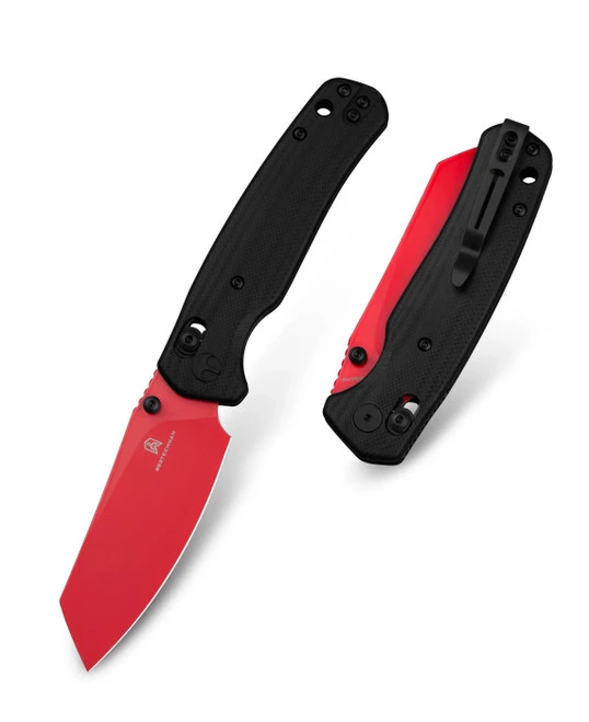 Bestechman Cicada's Wing Red Folding Knife Black G10 Handle 10Cr15MoV Plain Red Blade BMK06F 2 Bestechman Cicada's Wing Red Folding Knife Black G10 Handle 10Cr15MoV Plain Red Blade BMK06F - Image 2