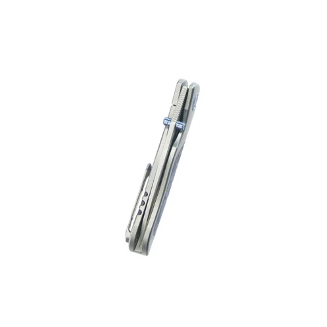 KB Knives Vertigo Folding Knife Titanium/Damtanium CamoCarbon Handle S35VN Plain Edge Stonewash Finish KB258C 1 KB Knives Vertigo Folding Knife Titanium/Damtanium CamoCarbon Handle S35VN Plain Edge Stonewash Finish KB258C