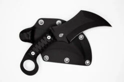 Blade Brothers Witch Fixed Blade Knife Karambit Black ABS Plastic Handle Stainless Steel Plain Black Blade