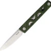 Ruike Liner Lock Folding Knife Green Aluminum Handle 14C28N Plain Edge Satin Finish P878AG