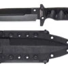 Halfbreed Blades Medium Infantry Fixed Blade Knife Black G10 Handle D2 Plain Black Blade MIK-01P-BLK