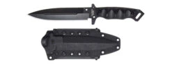 Halfbreed Blades Medium Infantry Fixed Blade Knife Black G10 Handle D2 Plain Black Blade MIK-01P-BLK