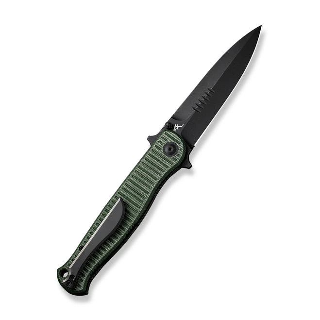 Civivi RS71 Folding Knife Green Canvas Micarta Handle Nitro-V Plain Edge Black Stonewash Finish C23025-3 2 Civivi RS71 Folding Knife Green Canvas Micarta Handle Nitro-V Plain Edge Black Stonewash Finish C23025-3 - Image 2