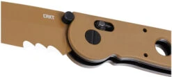 CRKT Folding Knife Tan Grivory Handle D2 Veff Serrations Tan Blade M16-14XD