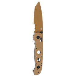 CRKT Folding Knife Tan Grivory Handle D2 Veff Serrations Tan Blade M16-14XD -White Mountain Knives dd 62539.1738630536