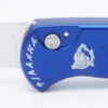 Piranha USA Fingerling Auto Knife Blue Aluminum Alloy Handle Mirror 154CM Plain Edge P-2B