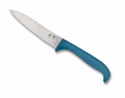 Spyderco Counter Puppy Kitchen Knife Blue Plastic Handle 7Cr17 Plain Edge K20PBL
