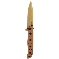 CRKT Folding Knife Desert Tan GRN Handle D2 Spear Point Plain Desert Tan Blade M16-01DZ