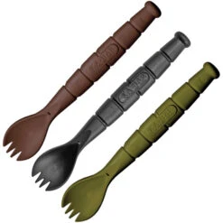 Ka-Bar Field Kit Spork Knife 3 Pack Black Brown OD Green 9909MIL