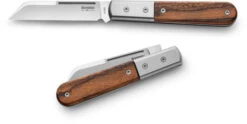 LionSteel Folding Knife Santos Wood Handle M390 Plain Edge Satin Finish CK0115-ST