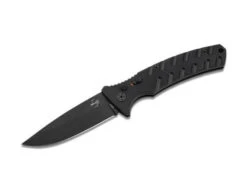 Boker Large Strike Grivory Auto Knife Black Grivory Handle D2 Plain Black Blade 06EX900