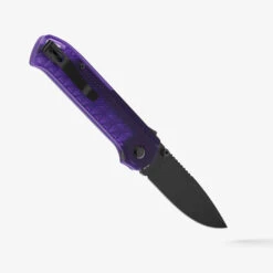 Flytanium Arcade Lite Shark Lock Folding Knife Atomic Purple Handle AUS-10A Drop Point Black DLC Blade 1395PB