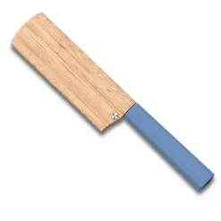 Butterfork Kitchen Knives Nakiri Knife Blue ABS Handle Stainless Steel Plain Edge