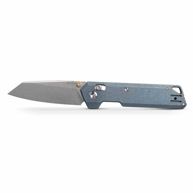 Vosteed Parallel Folding Knife Blue Titanium Handle S35VN Plain Stonewash Blade A3504 3 Vosteed Parallel Folding Knife Blue Titanium Handle S35VN Plain Stonewash Blade A3504 - Image 3