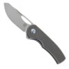 SixLeaf Folding Knife Sand Gray Sandwashed Titanium Handle S35VN Plain Edge SL-19-Sand