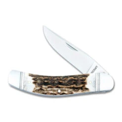 RoseCraft Blades Stinking Creek Sowbelly Stag Folding Knife D2 Modified Clip Point Plain Edge RCT023-STG -White Mountain Knives stg 1 80755.1729007623